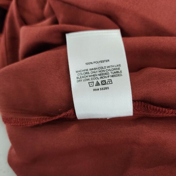 NEW EXPRESS Maxi Slip Dress Large Sliy Rust Ruffle Straps NWT‎ $98 - Picture 12 of 14